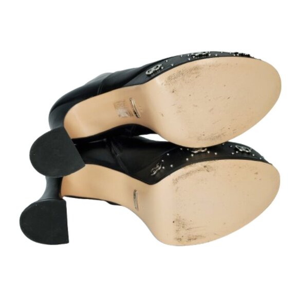 Gucci Janaya GG Logo Leather Platform Ankle Boots - Picture 8 of 11